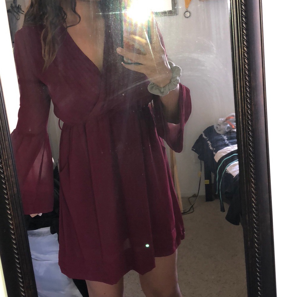 Burgundy dress